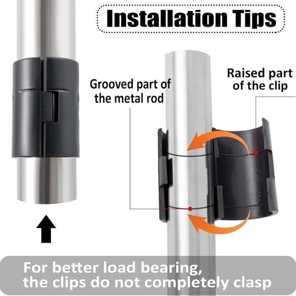 🤯5/$20🤯 72 Pcs Wire Shelving Lock Clips For 1” Post NIB - Picture 5 of 6